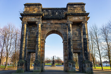 Fototapeta na wymiar Glasgow's Arc of Triumph Park