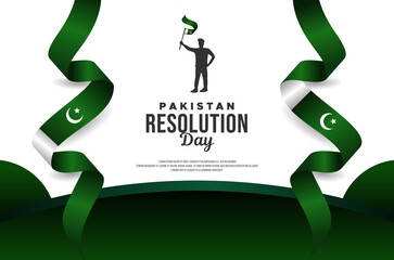 Pakistan Resolution Day Vector Banner Design
