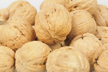 White background of the walnut