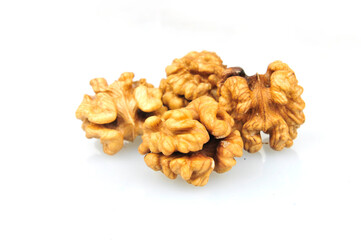 White background of the walnut