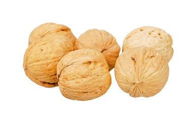 White background of the walnut