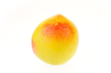 Peach on a white background