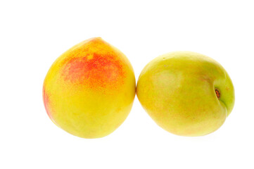 Peach on a white background
