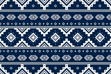 Geometrische etnische Oosterse naadloze patroon traditioneel ontwerp voor achtergrond, tapijt, wallpaper.clothing,wrapping, Batik fabric, Vector illustration.embroidery stijl - Sadu, sadou, sadow of sado