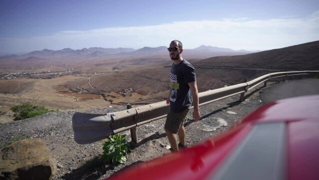Being free on a adventure picnic road trip to Fuerteventura Spain