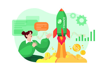 Finance Management illustration concept. Flat illustration isolated on white background