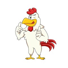 chicken mascot vector