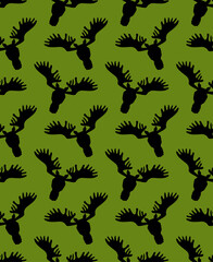 Elk pattern seamless. Deer background. Vector texture