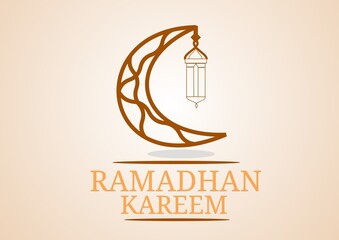 Ramadan Kareem greeting card Welcoming the month of Ramadan the holy month of Islam