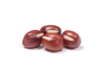 azuki bean or red bean Seeds isolated on white background