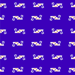 Swan birds seamless pattern