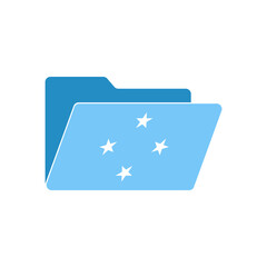 Micronesia. Folder icon with Micronesia flag. Vector folders icons with flags. Isolated on white background