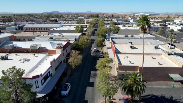 Casa Grande Arizona Aerial over palm trees
