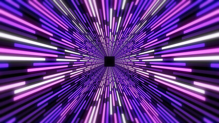 Obraz premium デジタル風の光のトンネル