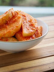 한국의 전통음식 무 김치