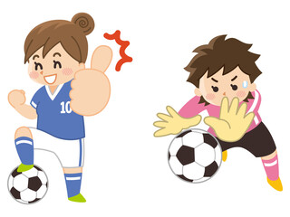 サッカー選手の女性　サッカー部 © shintako