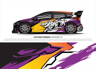 car wrap design. simple lines with abstract background vector concept for vehicle vinyl wrap and automotive decal livery
