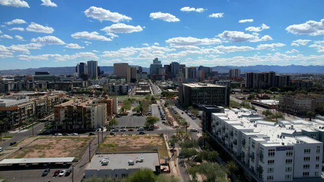 aerial orbit Phoenix Arizona in 4k