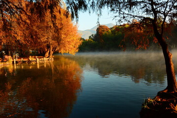 Camecuaro Lake in Winter-Autumn 