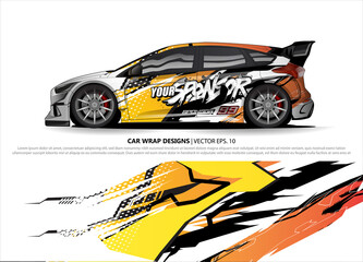 car wrap design. simple lines with abstract background vector concept for vehicle vinyl wrap and automotive decal livery
