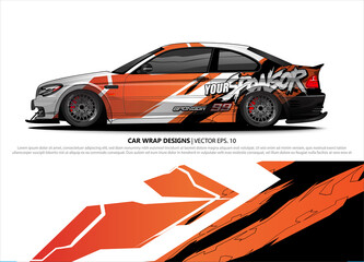 car wrap design. simple lines with abstract background vector concept for vehicle vinyl wrap and automotive decal livery