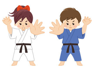 柔道家の女性　武道　部活動