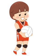 バレーボール選手の女性　バレー部　部活動