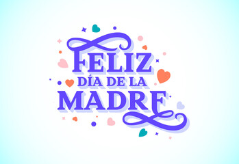 Happy Mothers Day lettering vector illustration. Mother's day card.