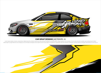 car wrap design. simple lines with abstract background vector concept for vehicle vinyl wrap and automotive decal livery
