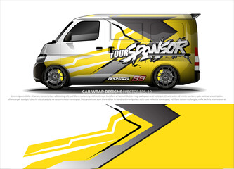 car wrap design. simple lines with abstract background vector concept for vehicle vinyl wrap and automotive decal livery
