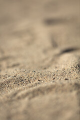 Close up vertical composition of fine sand and soil