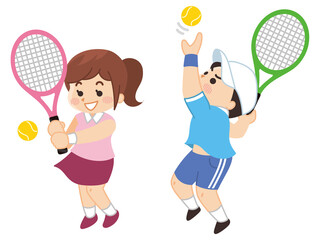 Obraz na płótnie Canvas テニス選手　スポーツ　部活動
