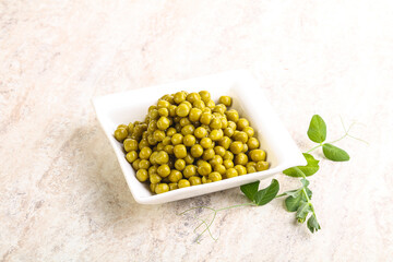 Marinated Green peas in the bowl