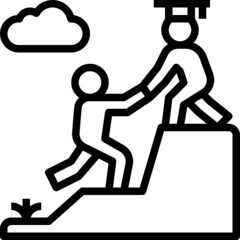 experienced modern line style icon