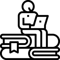 studying modern line style icon