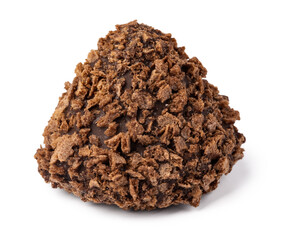 Chocolate Belgian candy isolated on white background