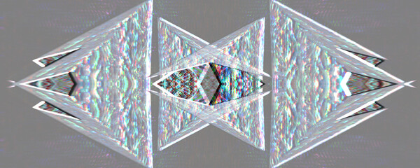 Abstract iridescent kaleidoscope pattern background image.