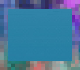 Fototapeta premium Abstract glitch art border background image.