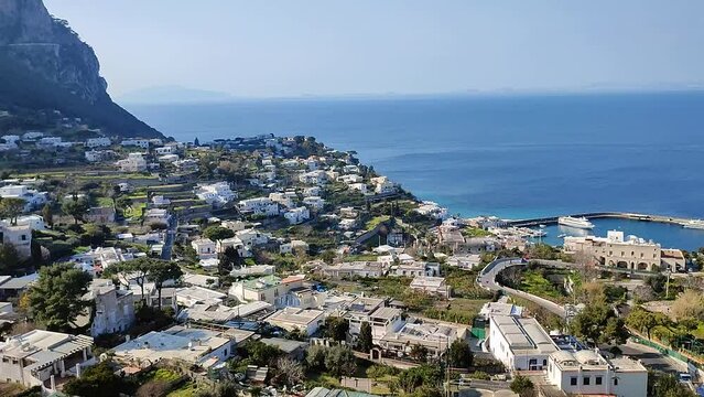 Capri - Panoramica di Marina Grande dal belvedere di Piazza Diaz