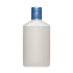 Cosmetic bottles with lid isolated on white background. Bottle with hand sanitizer. Antimicrobial liquid gel. Hand hygiene. Shampoo bottle. Medicine bottle. Liquid soap.