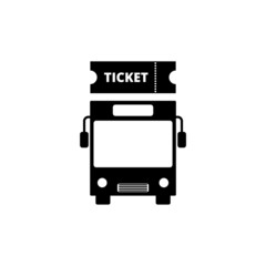 Bus ticket icon isolated on white background