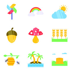 Pack of Travel and Location Flat Icons

