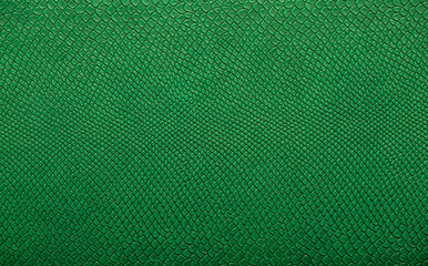 Beautiful green bright python skin, reptile skin texture, multicolored close-up as a background.