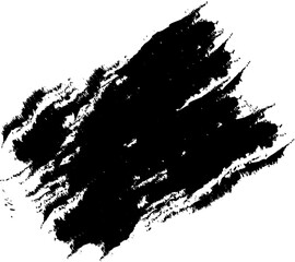 Black grunge ink paint brush.