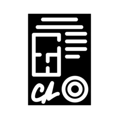 documents architect glyph icon vector. documents architect sign. isolated contour symbol black illustration