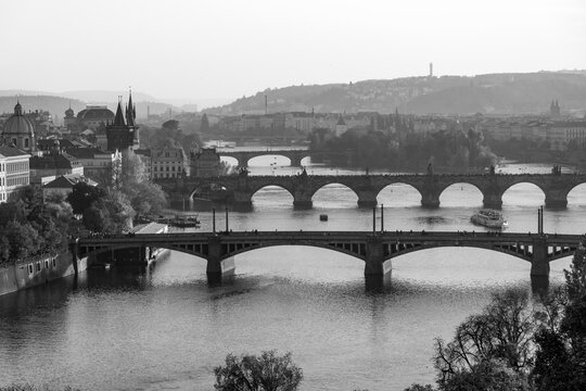 Prague in black and white