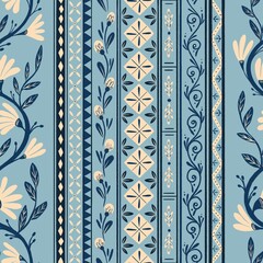 seamless pattern with ornaments. Digital design for fabric, textile, wallpaper and packaging 