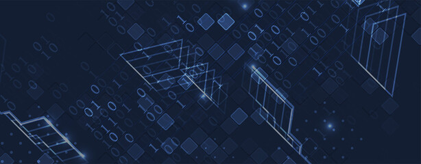 Technology data background, idea of global business solution