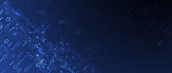 Obraz premium Technology data background, idea of global business solution