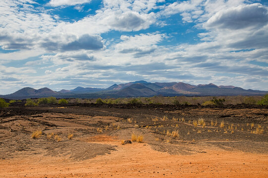 Chyulu hills range in Tsavo West National Park in Kenya.
